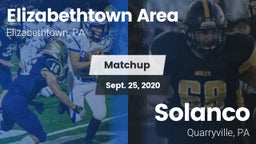 Matchup: Elizabethtown High vs. Solanco  2020