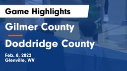 Gilmer County  vs Doddridge County  Game Highlights - Feb. 8, 2022