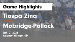 Tiospa Zina  vs Mobridge-Pollock  Game Highlights - Jan. 7, 2023