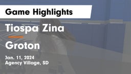 Tiospa Zina  vs Groton  Game Highlights - Jan. 11, 2024