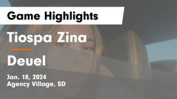 Tiospa Zina  vs Deuel  Game Highlights - Jan. 18, 2024