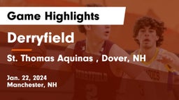 Derryfield  vs St. Thomas Aquinas , Dover, NH Game Highlights - Jan. 22, 2024
