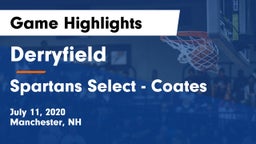 Derryfield  vs Spartans Select - Coates Game Highlights - July 11, 2020