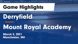 Derryfield  vs Mount Royal Academy Game Highlights - March 3, 2021