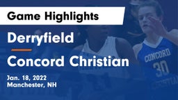 Derryfield  vs Concord Christian Game Highlights - Jan. 18, 2022