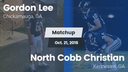 Matchup: Gordon Lee High vs. North Cobb Christian  2016
