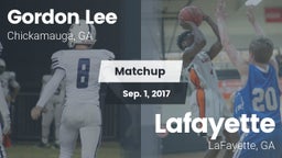 Matchup: Gordon Lee High vs. Lafayette  2017