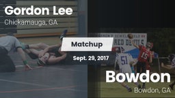 Matchup: Gordon Lee High vs. Bowdon  2017