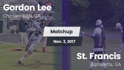 Matchup: Gordon Lee High vs. St. Francis  2017