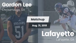 Matchup: Gordon Lee High vs. Lafayette  2018