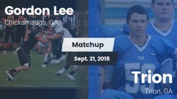 Matchup: Gordon Lee High vs. Trion  2018
