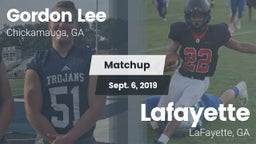 Matchup: Gordon Lee High vs. Lafayette  2019