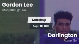 Matchup: Gordon Lee High vs. Darlington  2019