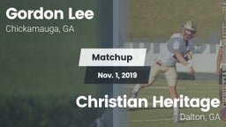 Matchup: Gordon Lee High vs. Christian Heritage  2019