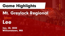Mt. Greylock Regional  vs Lee  Game Highlights - Jan. 28, 2020