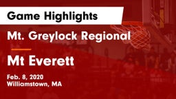 Mt. Greylock Regional  vs Mt Everett Game Highlights - Feb. 8, 2020