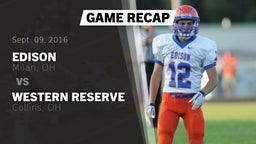 Recap: Edison  vs. Western Reserve  2016