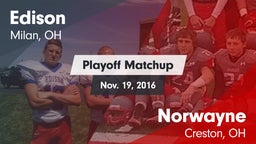 Matchup: Edison  vs. Norwayne  2016