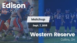 Matchup: Edison  vs. Western Reserve  2018