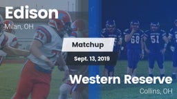 Matchup: Edison  vs. Western Reserve  2019