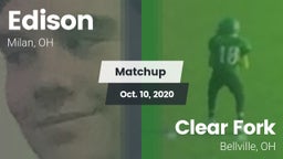 Matchup: Edison  vs. Clear Fork  2020