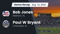 Recap: Bob Jones  vs. Paul W Bryant  2022