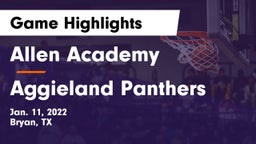 Allen Academy vs Aggieland Panthers Game Highlights - Jan. 11, 2022