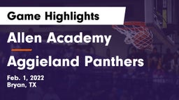 Allen Academy vs Aggieland Panthers Game Highlights - Feb. 1, 2022