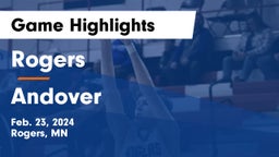 Rogers  vs Andover  Game Highlights - Feb. 23, 2024