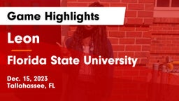 Leon  vs Florida State University Game Highlights - Dec. 15, 2023