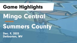 Mingo Central  vs Summers County  Game Highlights - Dec. 9, 2023