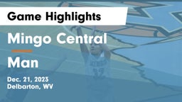Mingo Central  vs Man  Game Highlights - Dec. 21, 2023