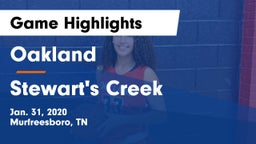 Oakland  vs Stewart's Creek  Game Highlights - Jan. 31, 2020