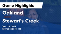 Oakland  vs Stewart's Creek  Game Highlights - Jan. 29, 2021