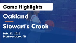 Oakland  vs Stewart's Creek  Game Highlights - Feb. 27, 2023