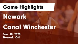 Newark  vs Canal Winchester Game Highlights - Jan. 10, 2020