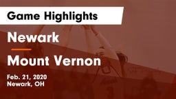 Newark  vs Mount Vernon Game Highlights - Feb. 21, 2020