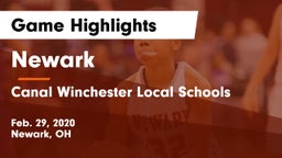 Newark  vs Canal Winchester Local Schools Game Highlights - Feb. 29, 2020