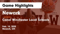 Newark  vs Canal Winchester Local Schools Game Highlights - Feb. 14, 2020