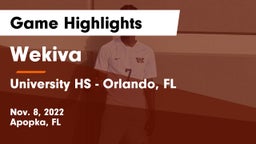 Wekiva  vs University HS - Orlando, FL Game Highlights - Nov. 8, 2022