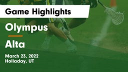Olympus  vs Alta  Game Highlights - March 23, 2022