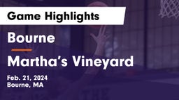 Bourne  vs Martha’s Vineyard Game Highlights - Feb. 21, 2024