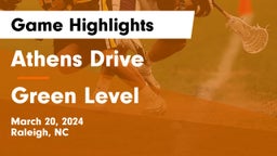 Athens Drive  vs Green Level  Game Highlights - March 20, 2024