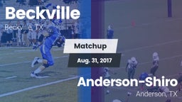Matchup: Beckville High vs. Anderson-Shiro  2017