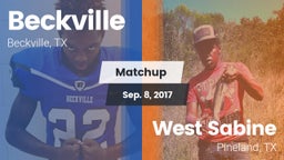 Matchup: Beckville High vs. West Sabine  2017