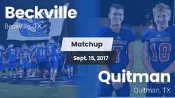 Matchup: Beckville High vs. Quitman  2017