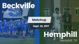 Matchup: Beckville High vs. Hemphill  2017