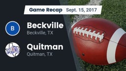 Recap: Beckville  vs. Quitman  2017