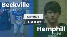 Matchup: Beckville High vs. Hemphill  2018