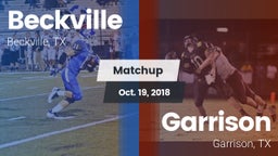 Matchup: Beckville High vs. Garrison  2018
